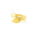 Twined Leaves Micron Gold Plated Over Sterling Silver Ring